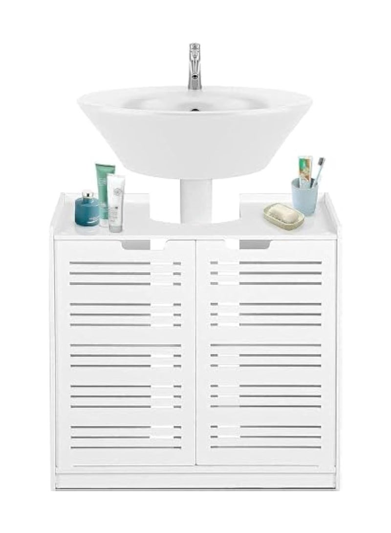 TPGP Under Basin Cabinet, Bathroom Sink Cabinet Floor Standing Storage Cupboard Unit - PVC lightweight - Image 2