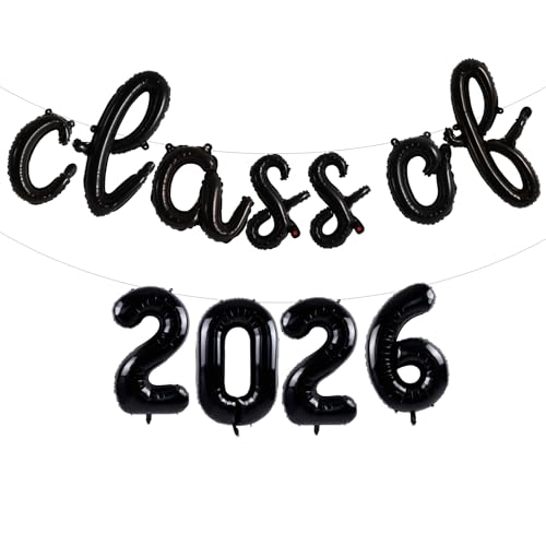 TONIFUL بالونات زينة تخرج 2026 بالخط الكوفي الأسود من TONIFUL - Image 1