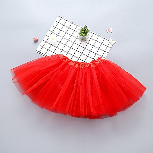 Liatunou Tutus for Women and Big Girls, Red Tulle Skirts 80S Princess Dance Tutu for Birthday/Halloween Party Favors (Red) - Image 2