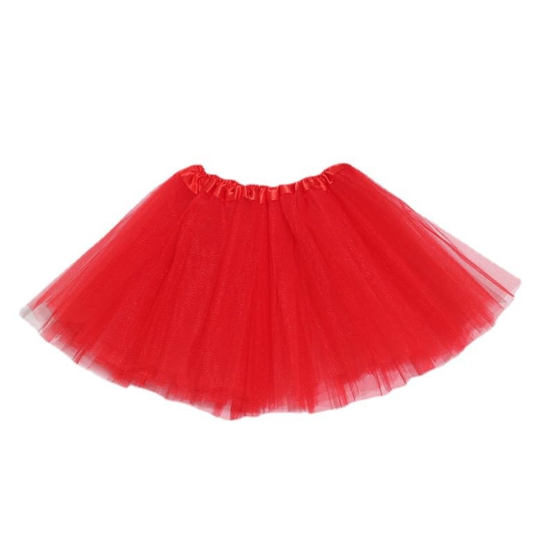 Liatunou Tutus for Women and Big Girls, Red Tulle Skirts 80S Princess Dance Tutu for Birthday/Halloween Party Favors (Red) - Image 5