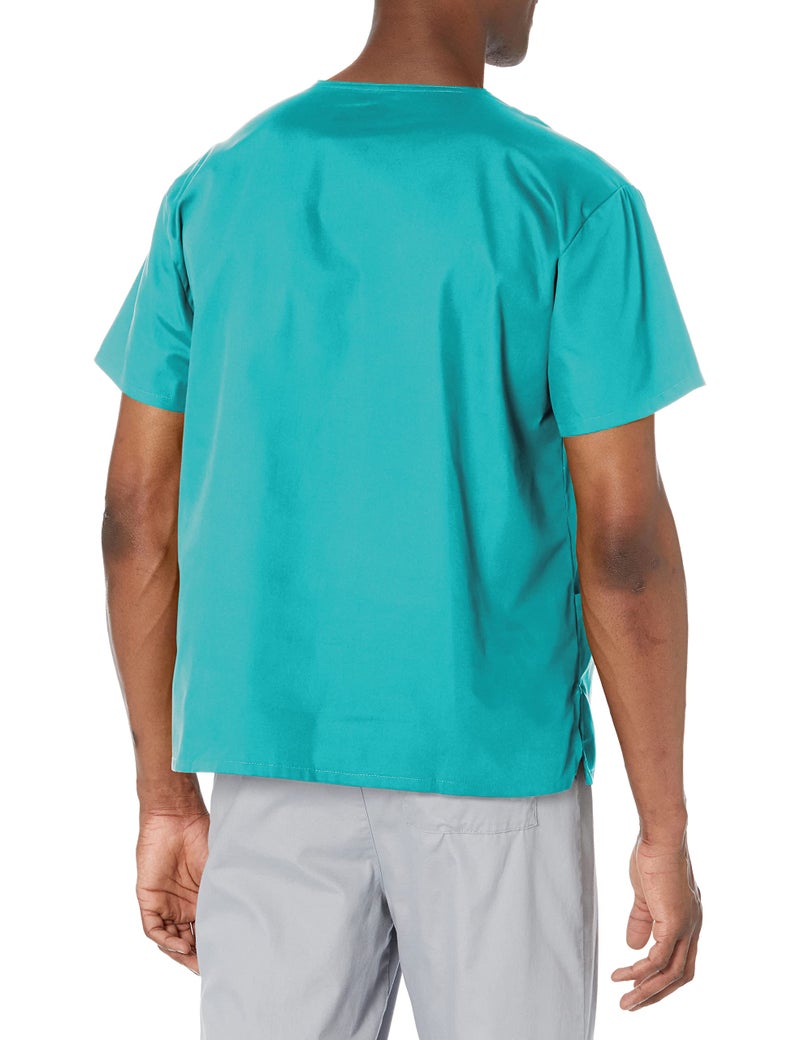 Dickies Men's V-Neck Scrub Top, Galaxy Blue, XX-Large - Image 2