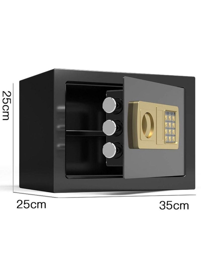 A4 Size Vault Safe Box with Key and Pin for Money Documents
