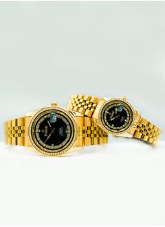 Couple Set Gold Stainless Steel Band Watch SV 10030