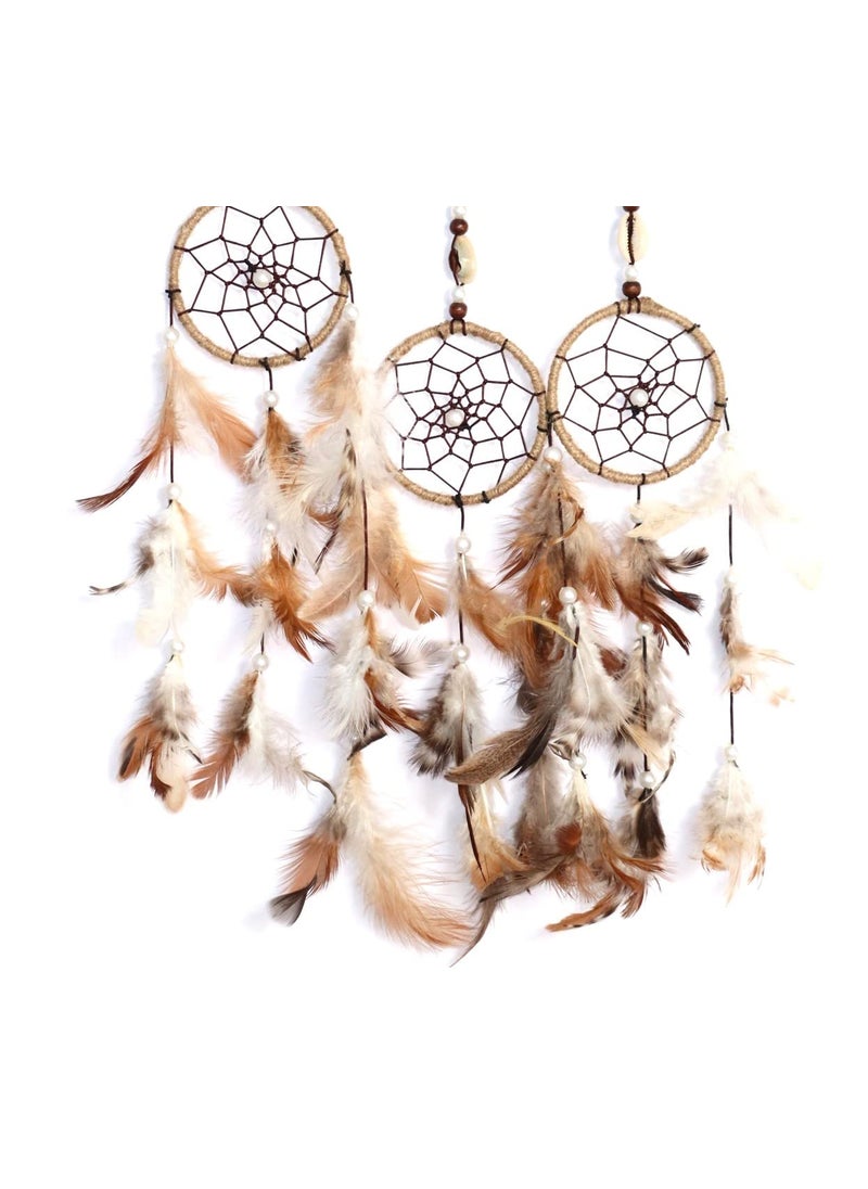 RPH Handicrafts RPH Handicrafts Moon Shape Dream Catcher Half Moon Home Decor Wall Hanging Bedroom Best for Gifts and Decoration 60x16cm Natural  - Image 3