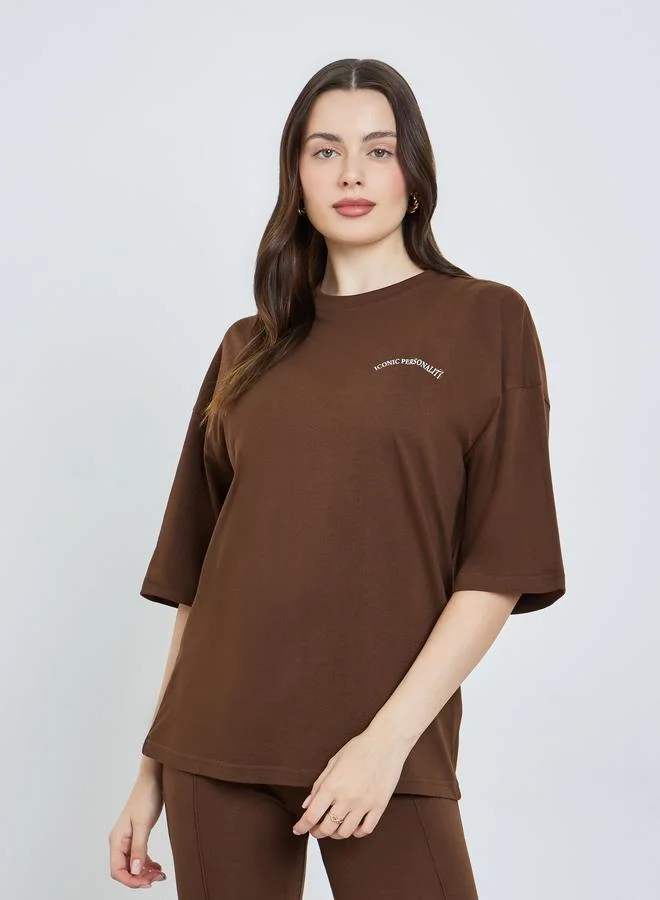 Styli Women Oversized Cotton Round Neck T-Shirt