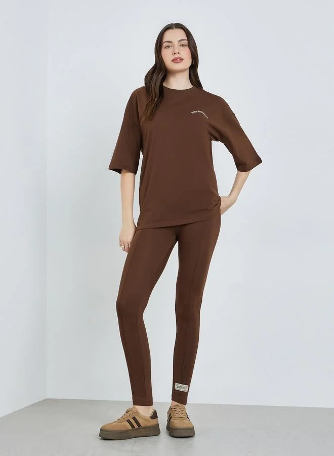 Styli Women Oversized Cotton Round Neck T-Shirt