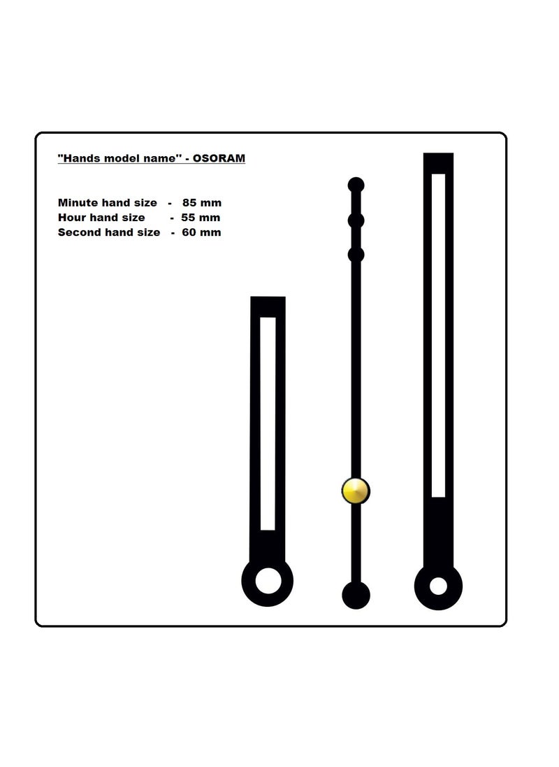 KEDAR KEDAR Ajanta Quartz Ortime Sweep Silent Movement Machine for Wall Clock with Fancy Needles Made in IndiaS053  - Image 2
