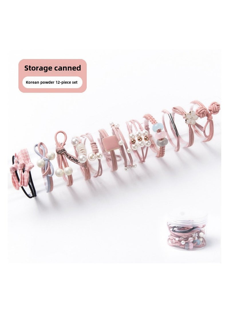 جلوسكي 12 حزمة Scrunchies للنساء البنات مطاط الفرقة الشعر الكرة عالية المرونة الشعر سميكة روابط للشعر سميكة ورقيقة - Image 2