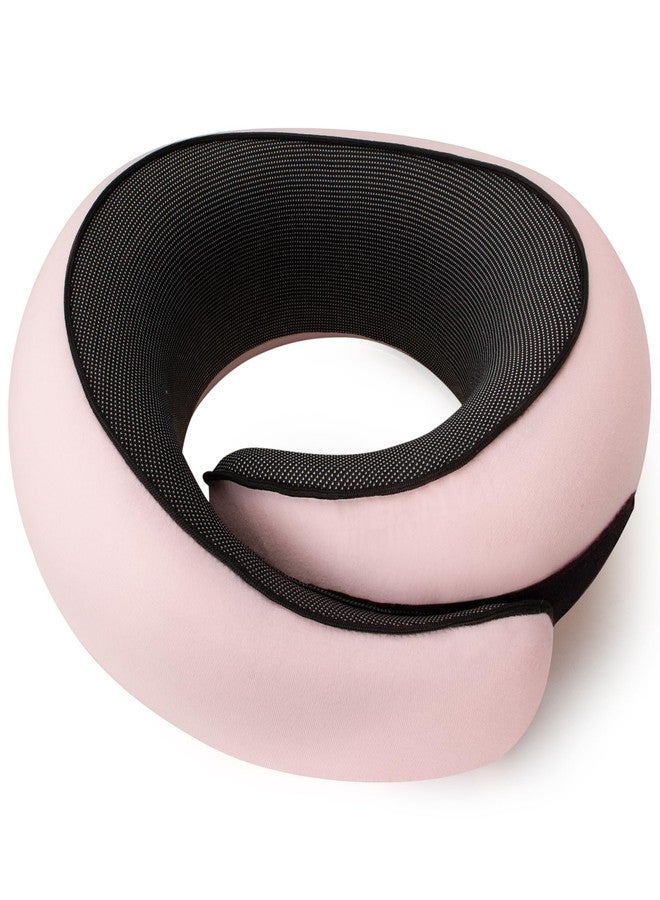 NOCRLG Travel Pillow, Travel Neck Pillow for Airplanes Car, 100% Pure Memory Foam Travel Pillow, Sleeping Essentials for Long Flight 360° Head Support Degree Comfort and Breathability (Pink) - Image 1
