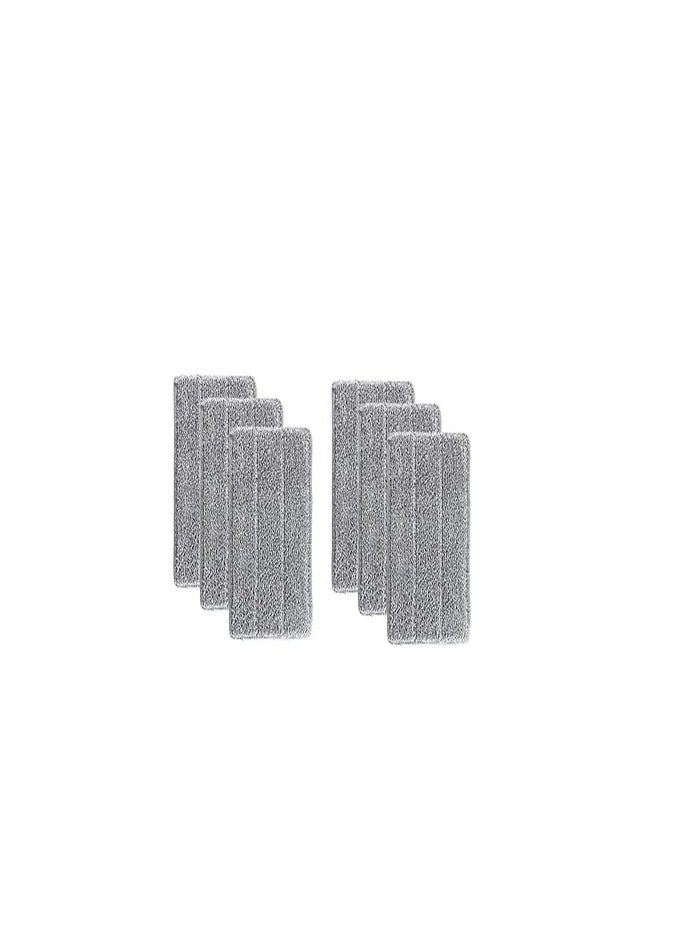 Spaceshoop Flat Mop Pads Washable Microfiber, Dry and Wet Mop Refills for Floor 6pcs - Image 1
