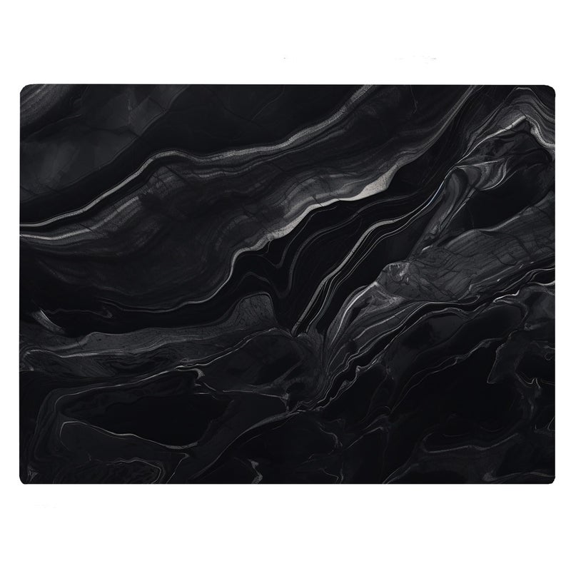 DAJDC Black Marble Kitchen Glass Cutting Board Ocean Decorative Gift Marbled Granite Stone Rock Gift For Her Mom Wife (Black Marble) - Image 1