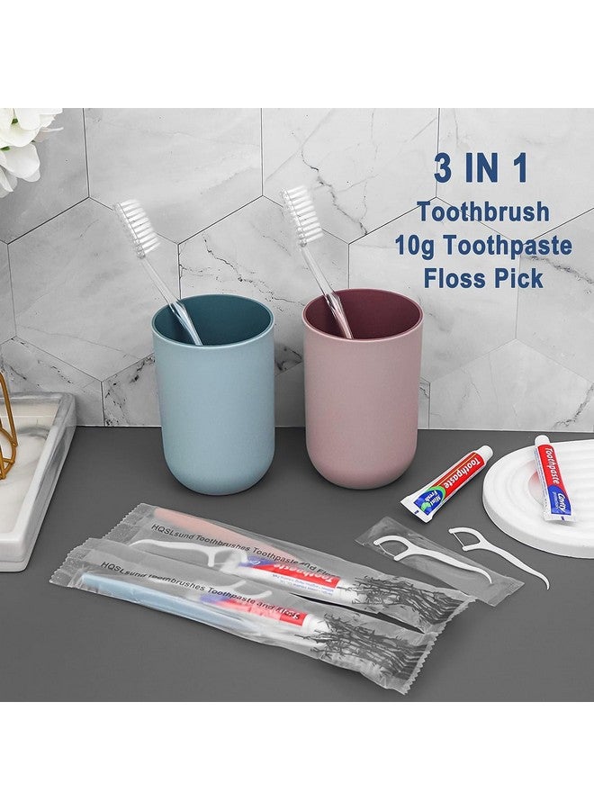 اتش كيو اس ال سوند مجموعة فرشاة أسنان HQSLsund للاستخدام مرة واحدة، 30 فرشاة، مع خيط تنظيف ومعجون أسنان، مغلفة بشكل فردي، لونين، فرشاة أسنان للاستخدام مرة واحدة، معجون أسنان 10 غرام، خيط تنظيف، مجموعة فرشاة أسنان بكميات كبيرة للمشردين، Airbnb، الفنادق - Image 2