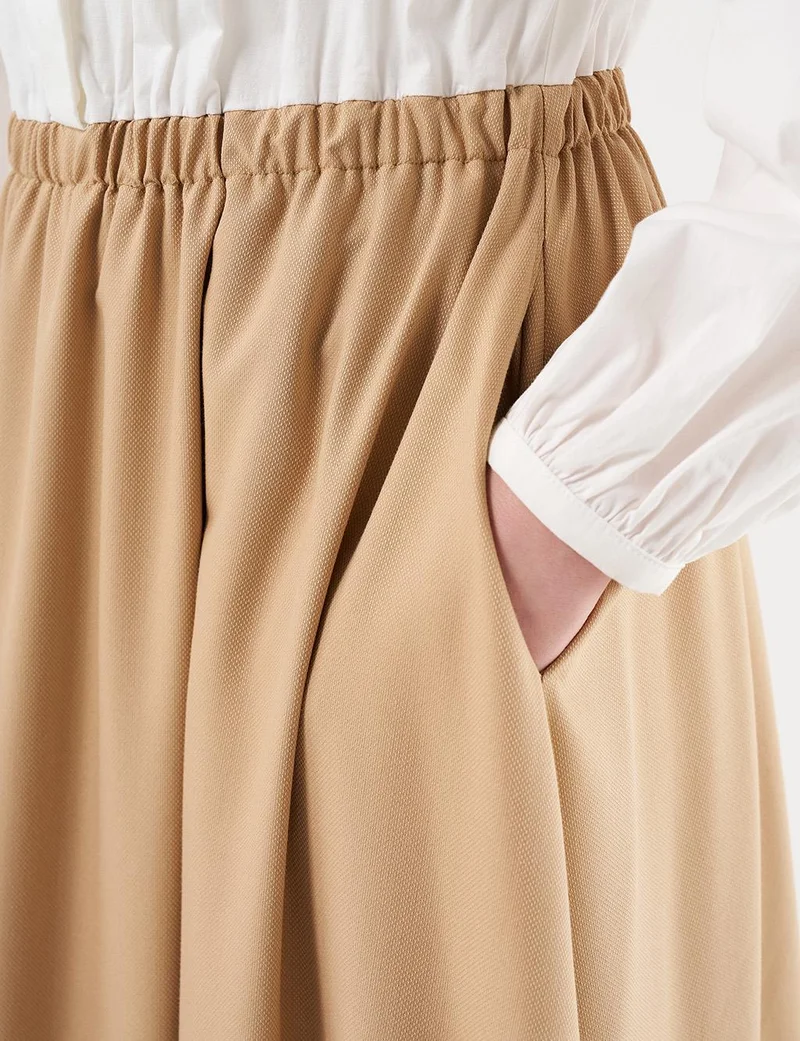 Kayra Embroidered Maxi Dress Beige