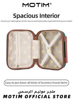 Motim 14 inch Mini Suitcase Travel Portable Storage Bag Waterproof ABS Hard Shell Carry-On Case with Elastic Strap and Zipper to Hang on Carry-On Luggage  - Image 2