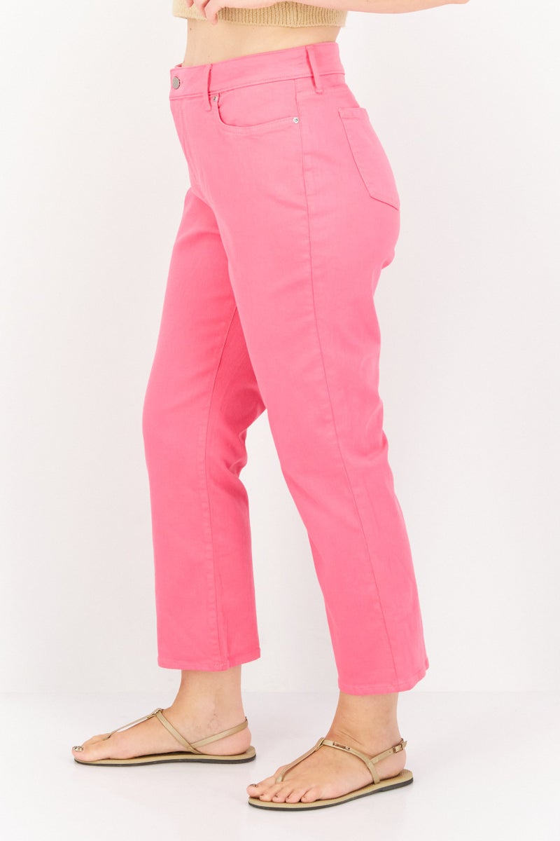 NYDJ Women Straight Fit Plain Stretchable Denim, Pink - Image 2