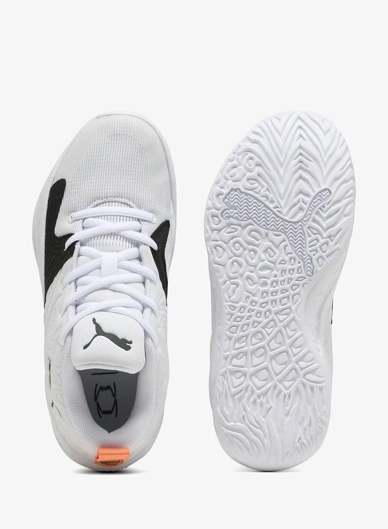 Puma PUMA White-PUMA Black-Melon Glow Youth Court Pro 3  | Best Price UAE