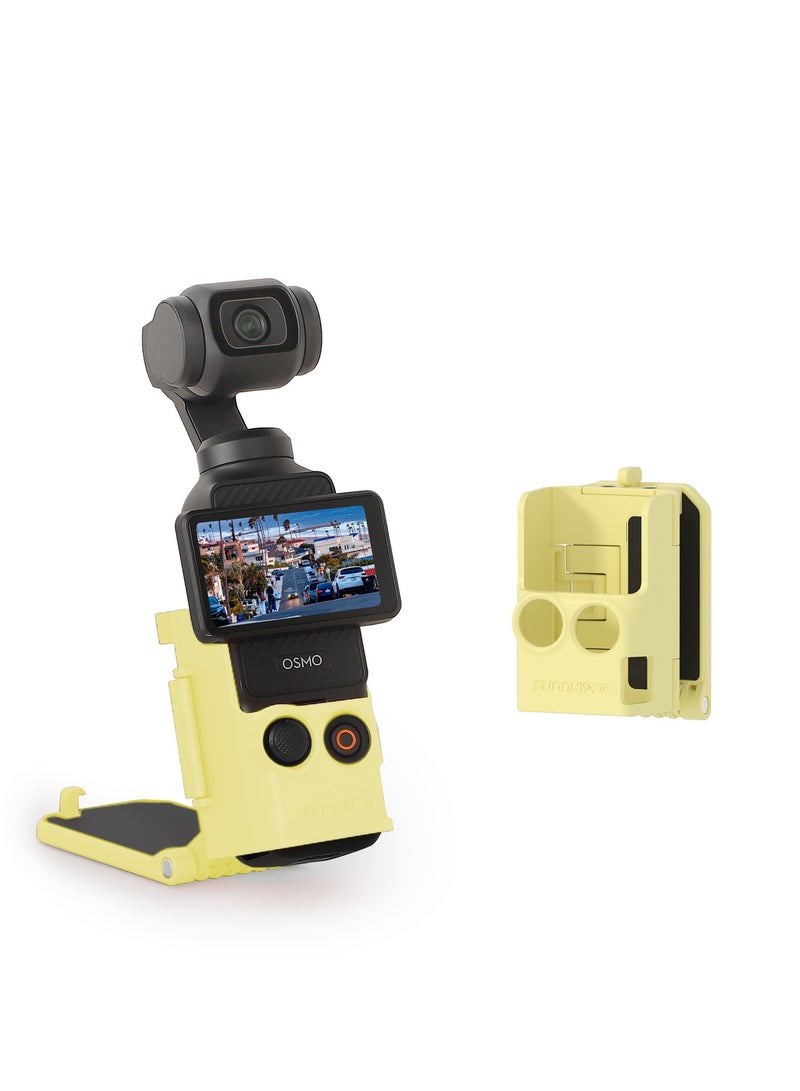 SUNNY LIFE Dedicated Magnetic Mount Stand Compatible with DJI Osmo Pocket 3, Upgraded Pocket3 Accessories Adapter Clamp Magnet Suction Case Holder on Desktop, Vertical Surface, 180° Adjustable Handle, WITH 2 Lens Protector + 2 LCD Screen Protector - Image 1