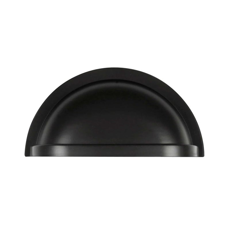 ABVIN ABVIN Matt Black Classical Cup Pulls Cabinet Handles for Hardware Cabinets Cupboards and Drawers  - Image 1