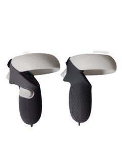 KASTWAVE Accessories for Oculus Quest 2, VR Face Silicone Cover + Touch Controller Grip Cover + Protective Lens dust-Proof Cover + Thumb Button Cap (Grey)  - Image 4