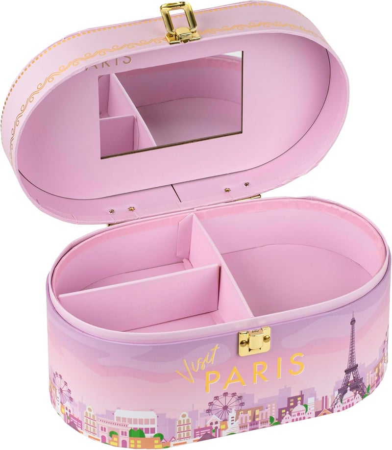 VOTUM Train Case Paris - Travel Cosmetic Bag Organizer - Perfect for Organizing Makeup, Toiletries, and Beauty Essentials During Travel or Daily Use - Stylish, Lightweight Makeup Bag