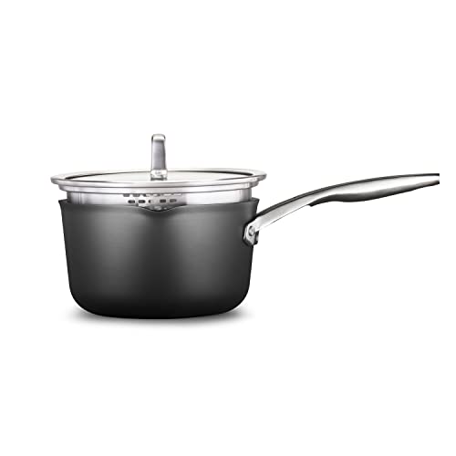 Calphalon Premier HardAnodized Nonstick 35Quart Saucepan with Lid Black