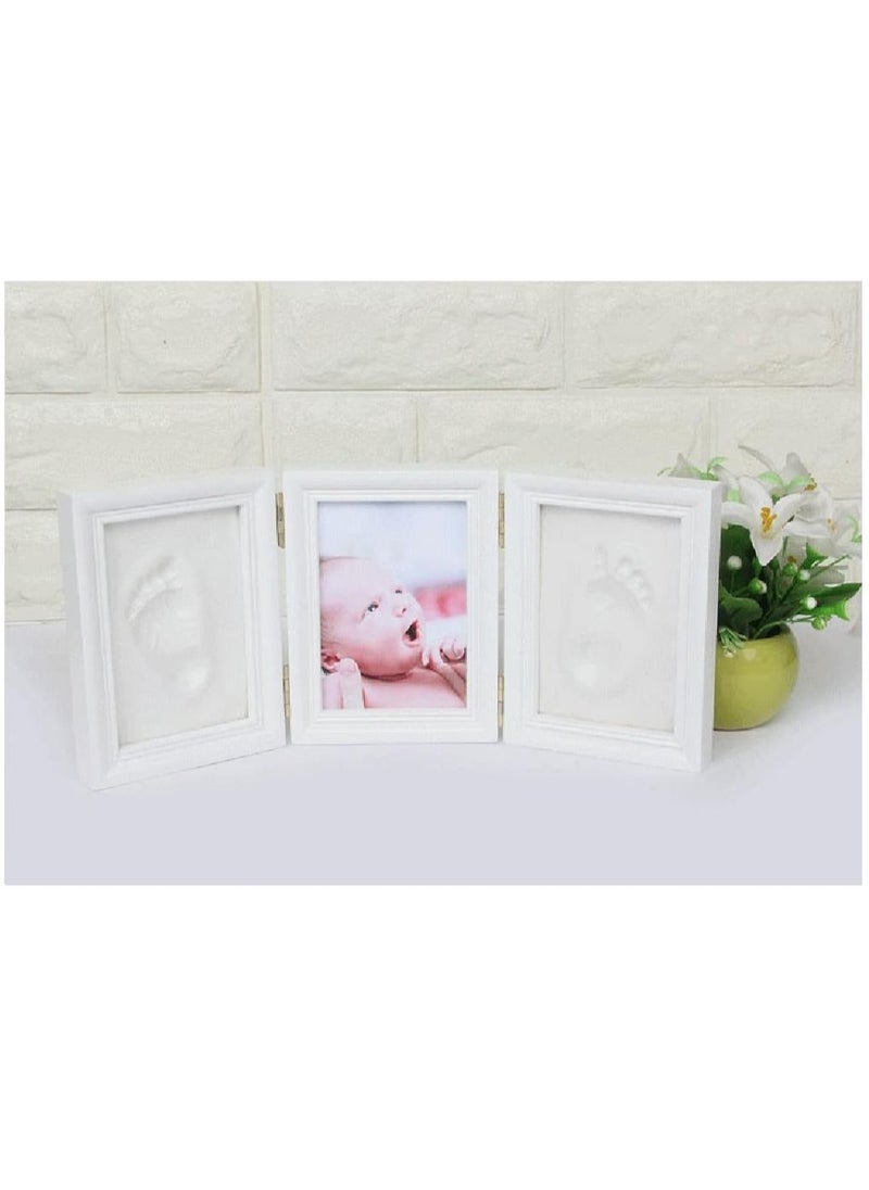 Gonice Baby Handprint and Footprint Kit Clay Hand Print Picture Frame for Newborn Baby Keepsake Frame Milestone Picture Frames  - Image 3