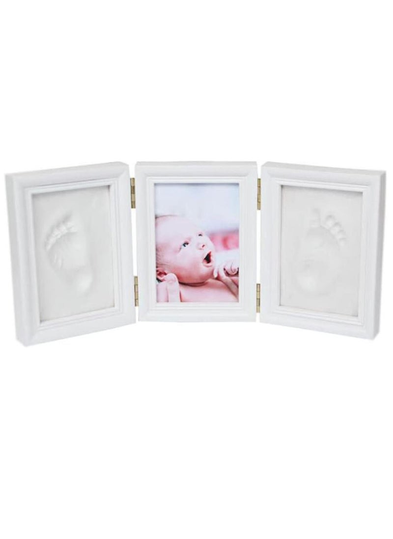 Gonice Baby Handprint and Footprint Kit Clay Hand Print Picture Frame for Newborn Baby Keepsake Frame Milestone Picture Frames  - Image 1