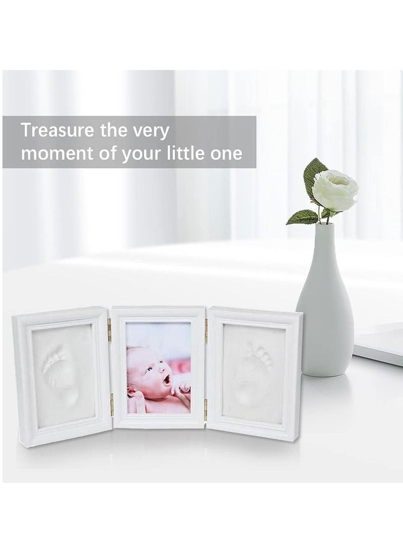 Gonice Baby Handprint and Footprint Kit Clay Hand Print Picture Frame for Newborn Baby Keepsake Frame Milestone Picture Frames  - Image 2