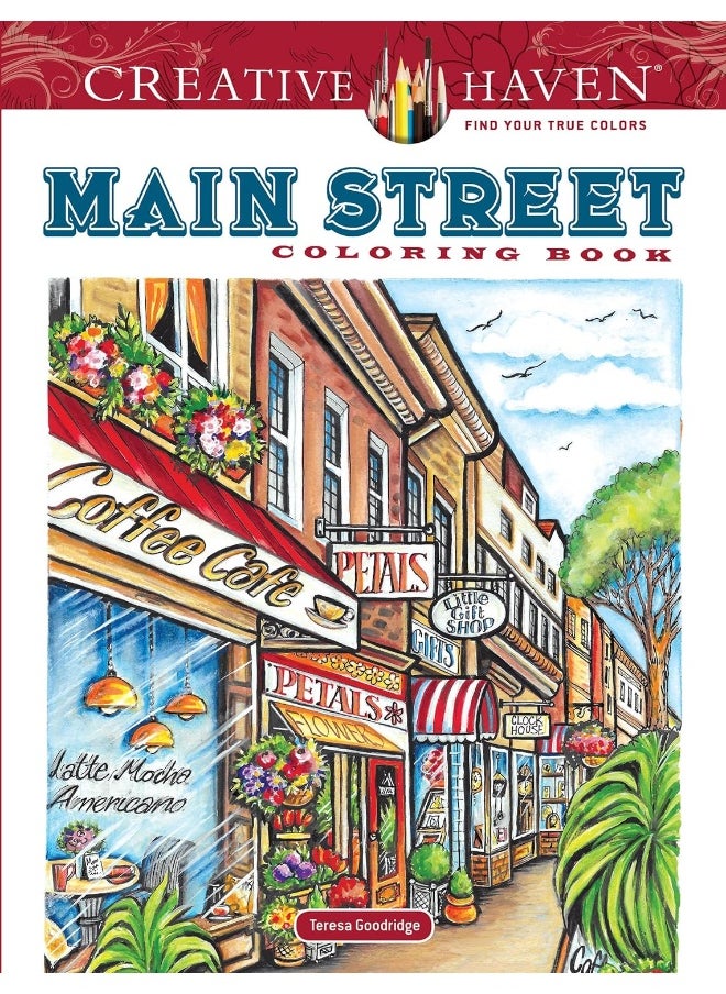null - Creative Haven Main Street Coloring Book (Adult Coloring Books: USA) - Image 1