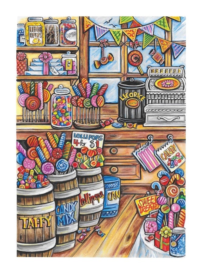 null - Creative Haven Main Street Coloring Book (Adult Coloring Books: USA) - Image 1