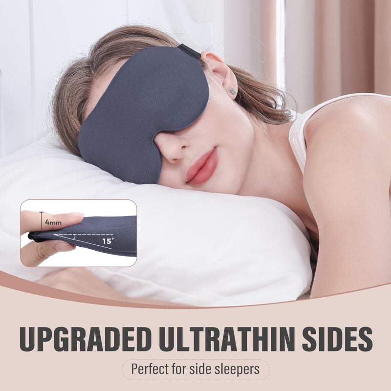 YIVIEW Sleep Mask for Side Sleeper, Complete Light Blocking 3D Sleeping Eye Mask, Soft Breathable Eye Cover for Women Men, Relaxing Zero Pressure Night Blindfold - Image 2