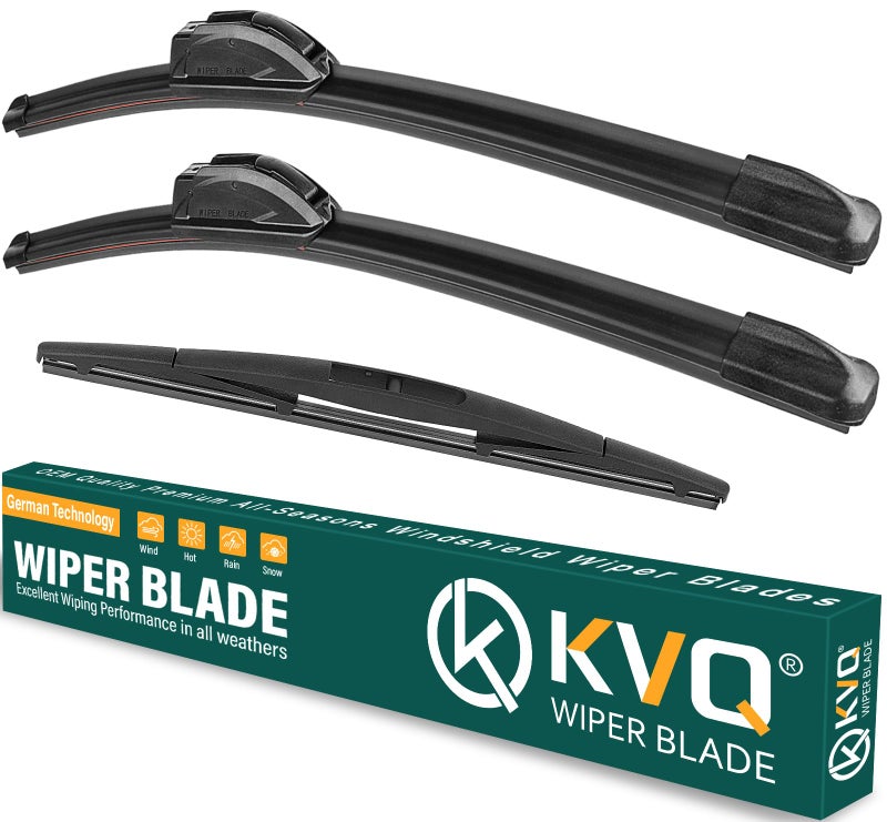 KVQ Windshield Wiper Blades Replacement for Mitsubishi Outlander 2014 2015 2016 2017 2018 2019 2020,Original Equipment Replacement Front Rear Wiper Blade Set - 26" 18" 12" (Set of 3) - Image 1