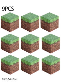 Minecraft Magnetic Blocks Creative Kids Games Toys,9 Grass Block - 6-side magnetic splicing,Magnetic Toys for Boys & Girls, Construction Toys(Size: 2×2×2, Grass Block*9pcs)