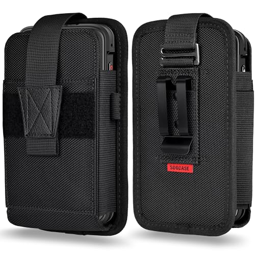 SOGCASE Scanner Holster Compatible with Zebra TC75x, TC75, TC70x, TC70, TC72, TC77 Handheld Barcode Touch Mobile Computer,Scanner Case Holder with Belt Clip and Safety Strap, Black - Image 1
