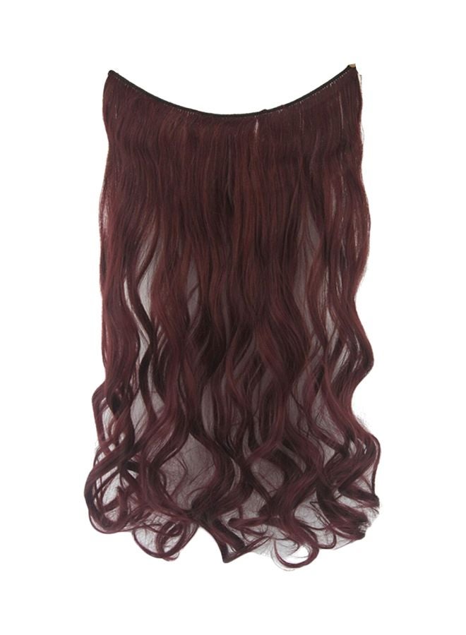 NIBEMINENT Long Curly Synthetic Hair Extensions Brown
