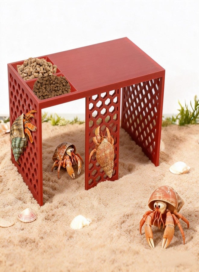 Hollima Hermit Crab Platform with Ladder for Feeding, High Rise 3D Printed Tank Accessories, Feeding and Resting Platform for Hermit Crabs Reptiles Small Turtles Hamsters Snails - Image 1
