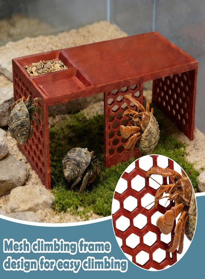 Hollima Hermit Crab Platform with Ladder for Feeding, High Rise 3D Printed Tank Accessories, Feeding and Resting Platform for Hermit Crabs Reptiles Small Turtles Hamsters Snails - Image 4