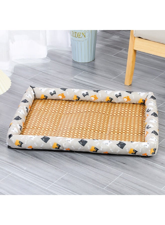 سرير صيفي للحيوانات الأليفة 50*40 سم، تصميم مريح ومناسب لتهوية الحرارة، مثالي للقطط والكلاب وزنها 8 أرطال. - Image 2