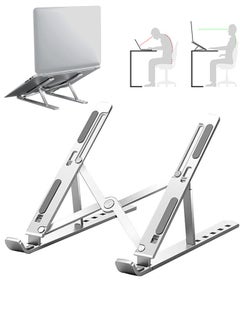 Generic Portable Laptop Stand for Desk with Large Anti-Slip Pads - Adjustable 7 Angles Computer Riser - Foldable Laptop Holder Compatible 10-15.6” Laptops  - Image 1