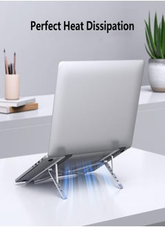 Generic Portable Laptop Stand for Desk with Large Anti-Slip Pads - Adjustable 7 Angles Computer Riser - Foldable Laptop Holder Compatible 10-15.6” Laptops  - Image 5