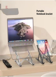 Generic Portable Laptop Stand for Desk with Large Anti-Slip Pads - Adjustable 7 Angles Computer Riser - Foldable Laptop Holder Compatible 10-15.6” Laptops  - Image 4