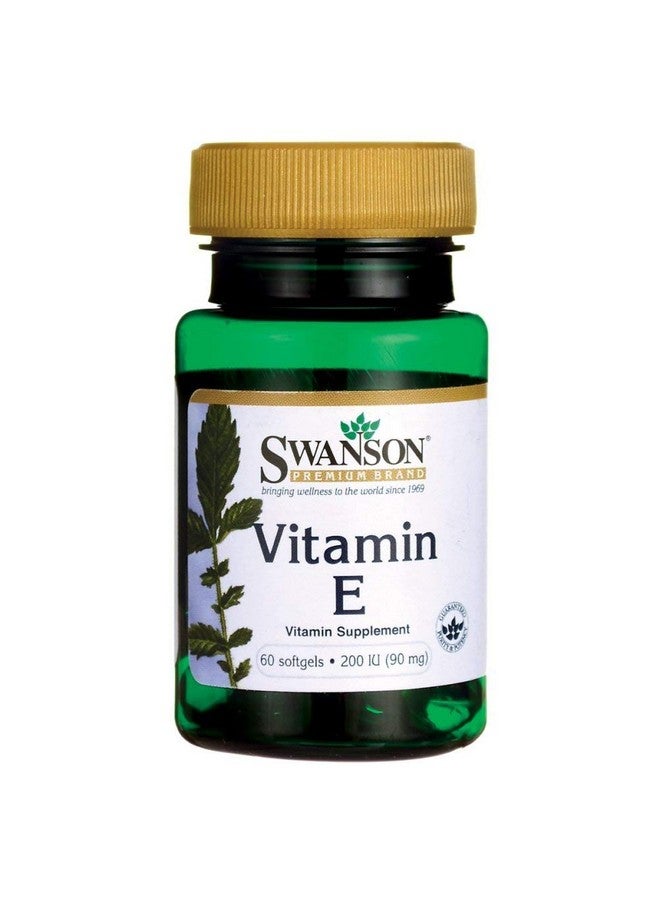 Swanson Vitamin E 200 Iu 200 Iu (90 Milligrams) 60 Sgels - Image 1