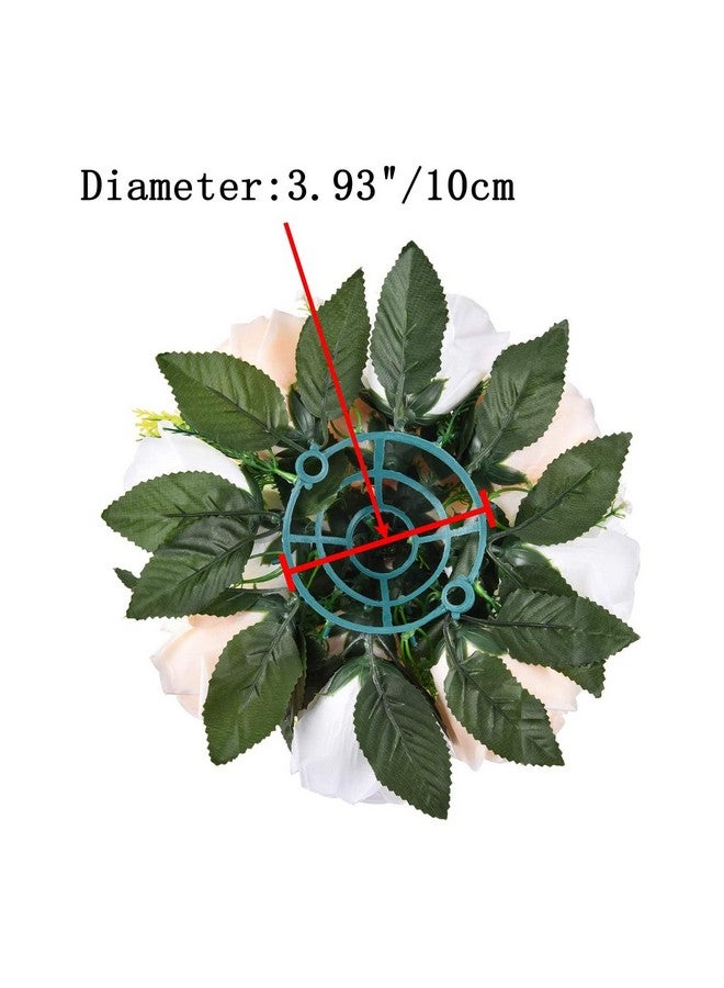 LANLONG 2 PCS Fake Flower Ball Arrangement Bouquet, 15 Heads Plastic Roses with Base, Artificial Flower for Wedding Bouquets Centerpieces Party Valentine's Day Home Decor - Image 5