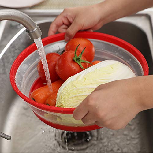 RUNZI Pack of 2 Collapsible Microwave Food Cover, Splatter Guard,Vented Microwave Lid for Food,10.5inch, BPA free TPR, Dishwasher safe - Image 5