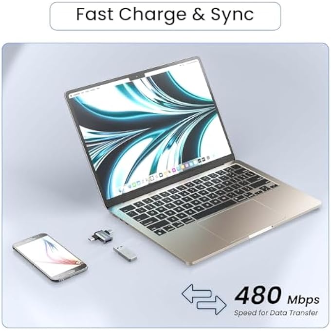 AMBRANE 2 IN 1 OTG ADAPTER MICRO USB+USB TYPE C TO USB FEMALE CONNECTOR, OTG PEN DRIVE ADAPTER TO MOBILE CONNECTOR TYPE C, COMPATIBLE WITH ALL DEVICES - Image 2