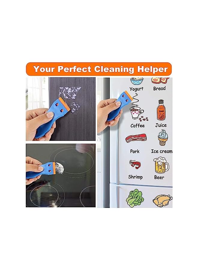 PROMASS promass Plastic Razor Blades Sc,Cleaning Scraper Set,Sc Tool Cleaning Scraper with 50Pcs Plastic Blades,Paint Labels Sc Removal Tool for Stickers,Glass,Car,Window,Stove Top,Caulk,Moval Floor Ect  - Image 4