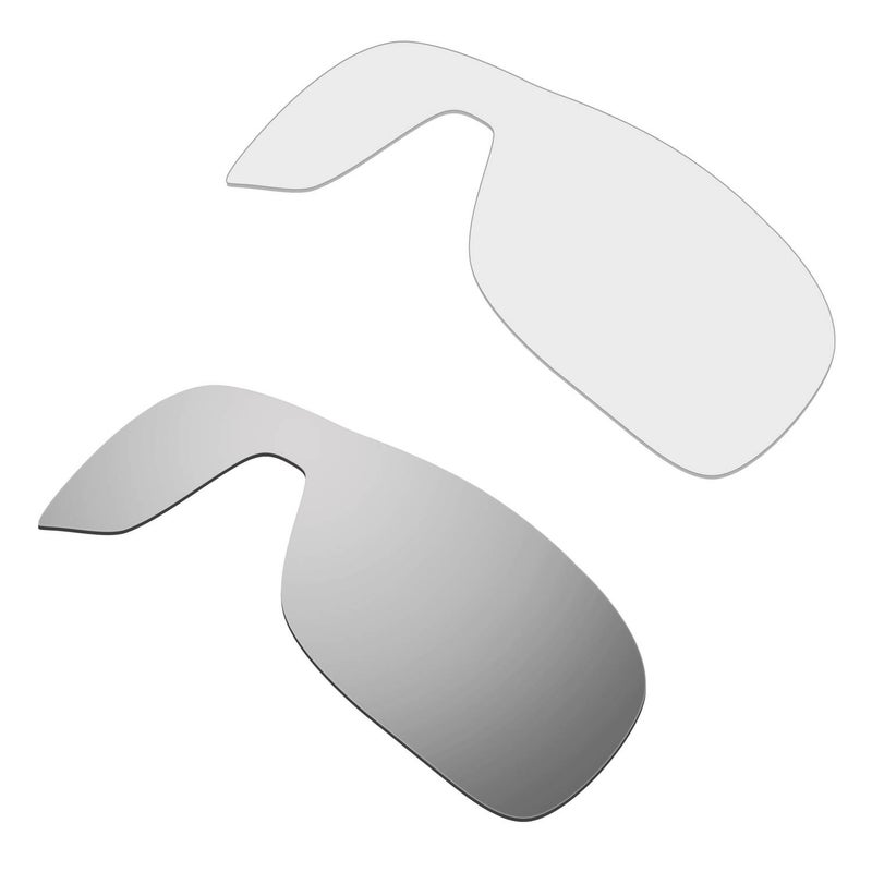 Generic Hkuco Mens Replacement Lenses For Oakley Turbine Rotor Sunglasses Silver/Transparent Polarized  - Image 1