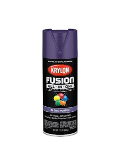 Rust Resistant Fusion All-In-One Spray Paint and Primer Gloss Purple 12oz K02719007