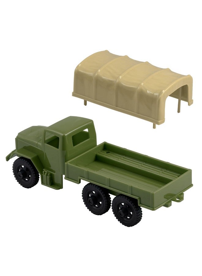 Tim Mee Toy TimMee Plastic Army Men Trucks - OD Green & Tan M34 Deuce and a Half Cargo Vehicles US Made - Image 4