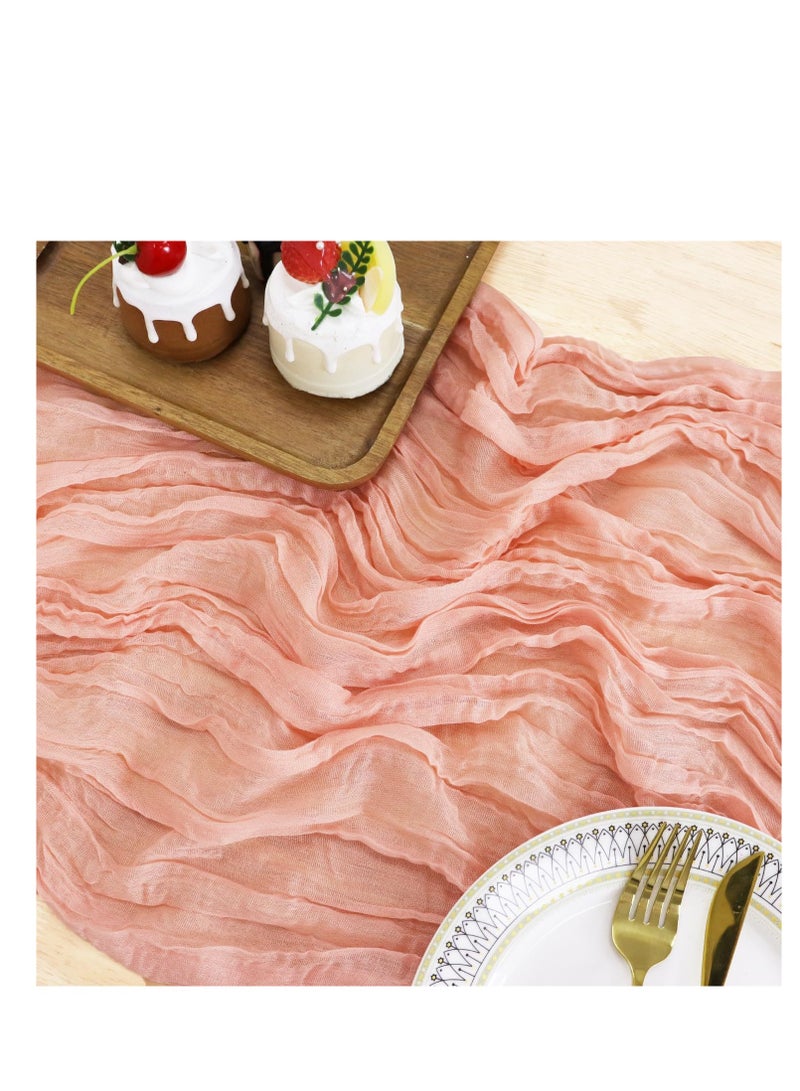 Translucent Table Runner Chessian Tablecloth for Wedding Reception Bridal Shower Party Decoration Table Centerpiece 90400CM  - Image 2
